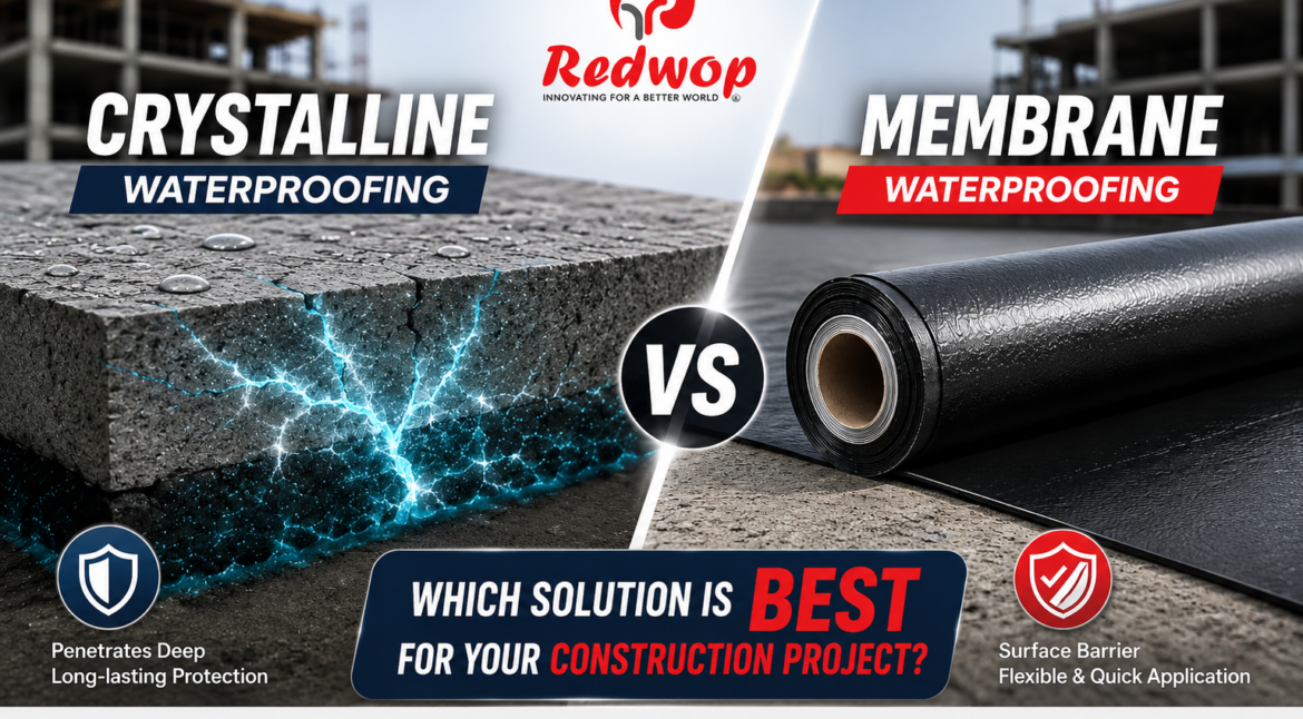 Crystalline vs Membrane Waterproofing